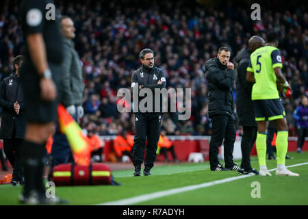 HHuddersfield Stadt Manager David Wagner während der Premier League Spiel zwischen Arsenal und Huddersfield Town im Emirates Stadium am 8. Dezember 2018 in London, England. (Foto durch Arron Gent/phcimages.com) Stockfoto