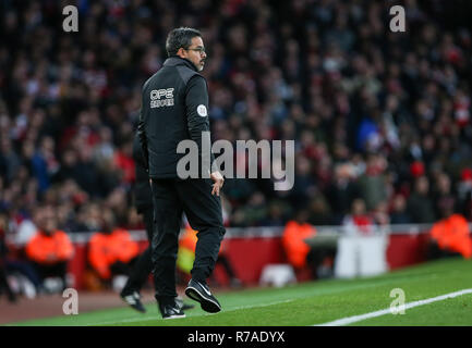 Huddersfield Town Manager David Wagner während der Premier League Spiel zwischen Arsenal und Huddersfield Town im Emirates Stadium am 8. Dezember 2018 in London, England. (Foto durch Arron Gent/phcimages.com) Stockfoto