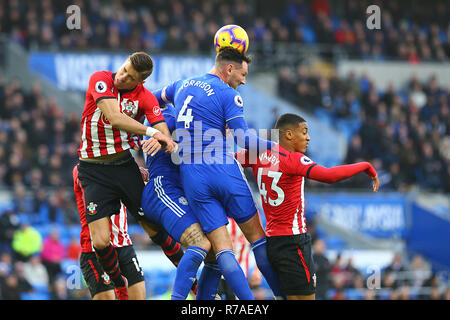 Southampton, Großbritannien. 8. Dezember 2018. Sean Morrison von Cardiff City in der Premier League Match zwischen Cardiff City und Southampton an der Cardiff City Stadium, Cardiff, Wales am 8. Dezember 2018. Foto von Dave Peters. Nur die redaktionelle Nutzung, eine Lizenz für die gewerbliche Nutzung erforderlich. Keine Verwendung in Wetten, Spiele oder einer einzelnen Verein/Liga/player Publikationen. Credit: UK Sport Pics Ltd/Alamy leben Nachrichten Stockfoto