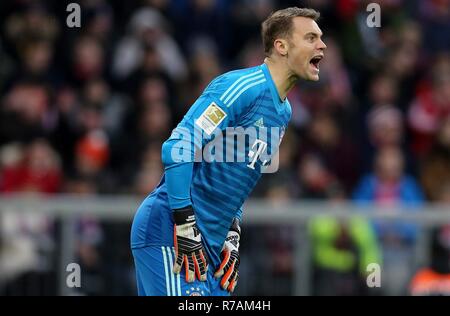 München, Deutschland. 8. Dezember 2018. 1.FC Nvºrnberg, Torwart Manuel Neuer, FC Bayern München, München, Bayern München, die Hälfte Abbildung, | Nutzung der weltweiten Kredit: dpa Picture alliance/Alamy leben Nachrichten Stockfoto