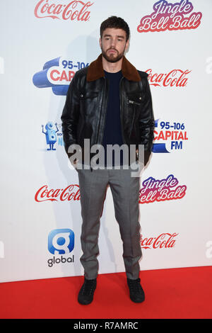 London, Großbritannien. 8. Dezember 2018. Liam Payne an der Hauptstadt Jingle Bell Ball 2018 mit Coca-Cola, O2-Arena in London. Bild: Steve Vas/Featureflash Credit: Paul Smith/Alamy leben Nachrichten Stockfoto