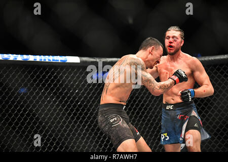 Ontario, Kanada. 9. Dez 2018. Federgewicht BRIAN ORTEGA gegen MAX HOLLOWAY bei UFC 231 bei der Scotiabank Mitte in Toronto, 08. Dezember 2018. Quelle: Igor Vidyashev/ZUMA Draht/Alamy leben Nachrichten Stockfoto