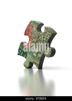 Single Argentinien Pesos Puzzle Stockfoto