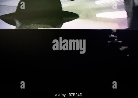 Zusammenfassung Hintergrund eines digitalen glitch. Abstrakte Glitch TV-Bildschirm Stockfoto