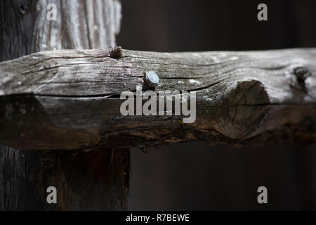 Holzzaun-Post Stockfoto