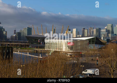 Fluggesellschaft Emirates emirates Royal Docks, Seilbahn, Royal Docks, London, UK Stockfoto