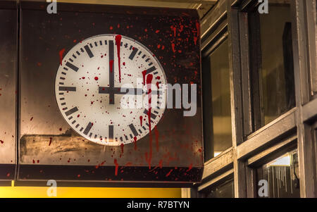 Die Zeit in der U-Bahn Stockfoto