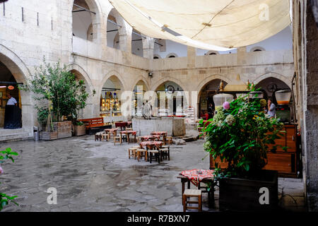 Hotel Courtyard in Safranbolu, Türkei Stockfoto