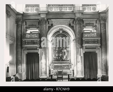 Lazio Roma Rom Oratorium dei Filippini, dies ist mein Italien, die italienische Land der Geschichte, zwei außenansichten von 17 Kirche von Borromini, drei Ansichten des Korridors und verbleibenden Ansichten der Sala Borromini, mit Details der Deckenfresko Stockfoto