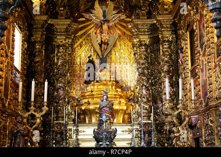 Rio de Janeiro, Brasilien - 10. Oktober 2018: Das Mosteiro de São Bento (St. Benedikt Kloster) im Centro in Rio de Janeiro. Stockfoto