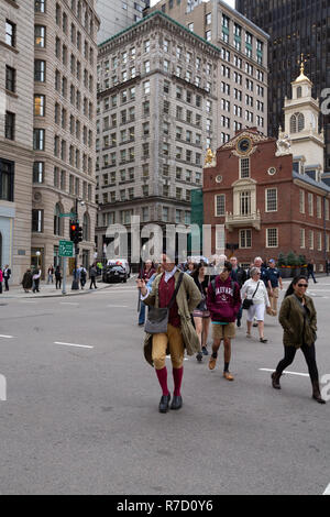 Old State House auf dem Freedom Trail in Boston, MA Stockfoto