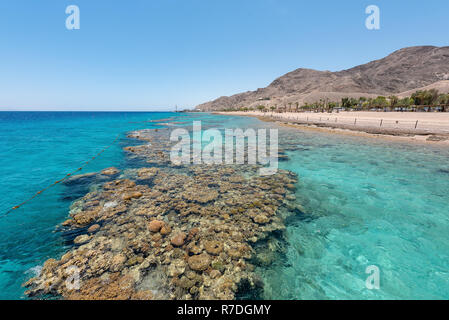 Eilat, Israel; 12. Sep 2020: Nahe der ägyptischen Grenze gelegen, ist der Schutz der Korallenriffe der Hauptgrund für die Gründung dieser Nation Stockfoto