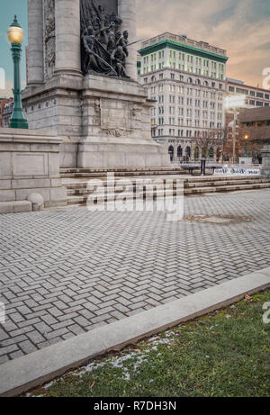 Eine Detailansicht der Soldaten und Matrosen Denkmal an Clinton Square, Syracuse, New York Stockfoto