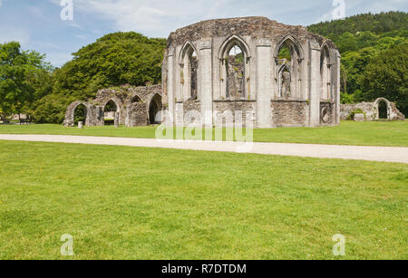 12 seitige Kapitel, monastischen Ruinen, Margam Country Park, in Margam, Port Talbot, South Wales, Großbritannien Stockfoto