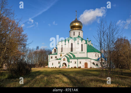 Theodore Kathedrale an sonnigen Herbsttag, Puschkin, St. Petersburg, Russland Stockfoto