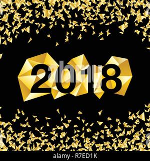 Frohes Neues Jahr 2018. Stock Vektor