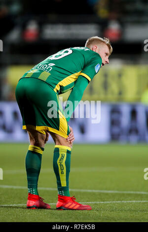 Den Haag - ADO-Graafschap, Fußball, Saison 2018/2019, Eredivisie, Autos Jeans Stadium, 08-12-2018, Folge 0-0, Lex tauchen enttäuscht Stockfoto