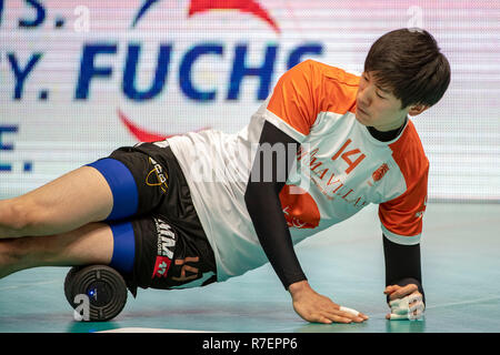 Modena, Italien. 8. Dez 2018. Yuki Ishikawa von Siena in der Italienischen Männer Volleyball Liga Serie A1 (SuperLega UnipolSai) Match zwischen Modena Volley und Emma Villen Siena am PalaPanini in Modena, Italien, 8. Dezember 2018. Credit: Enrico Calderoni/LBA SPORT/Alamy leben Nachrichten Stockfoto