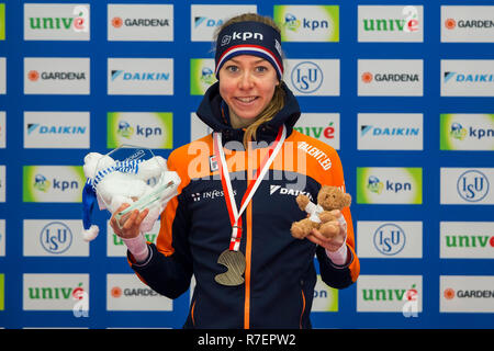 Tomaszów Mazowiecki, Polen. 9. Dez 2018. ISU World Cup Speedskating. 5000 m Damen A - Abteilung, Sieger Esmee Visser während der WM Tomaszow 9. Dezember Credit: Pro Schüsse/Alamy leben Nachrichten Stockfoto