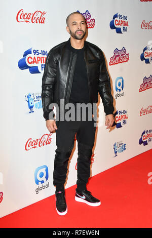 Marvin Humes kommt an's Capital Jingle Bell Ball mit Coca-Cola in der Londoner O2-Arena am 9. Dezember 2018, London, UK. Bild Capital/Alamy leben Nachrichten Stockfoto