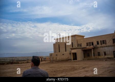 Jericho, Palästina. Autonomen Gebieten. 09 Dez, 2018. Eine Außenansicht von einem äthiopischen Kirche in das Land der Klöster in Qasr al-Yahud" Schloss der Juden", dem Dritthöchsten heilige Stätte im Christentum, als die Taufstelle Jesu Christi. Clearing Arbeit der internationalen Anti-Mine liebe Halo Trust und die israelischen Behörden in der Region weiterhin klare Landminen rund sieben alten Kirchen aufgegeben am Westufer des Jordan, südlich von Jericho, seit dem Sechs-Tage-Krieg 1967. Credit: Ilia Yefimovich/dpa/Alamy leben Nachrichten Stockfoto