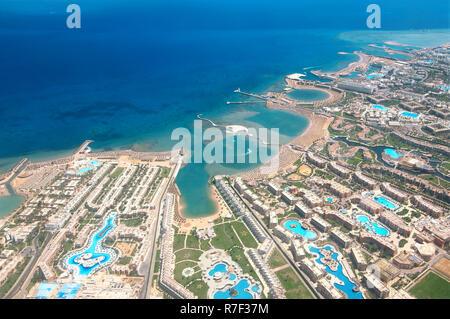 Luftaufnahme, Hurghada, Ägypten Stockfoto