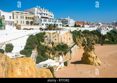 Fishermans Beach, Albufeira, Algarve, Portugal Stockfoto