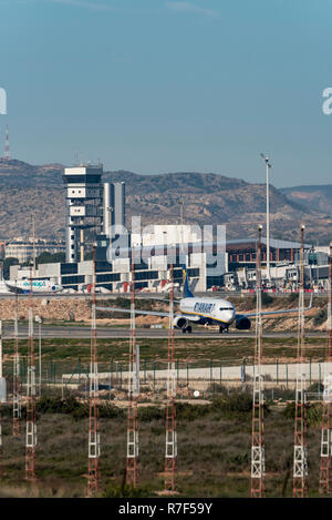 Der internationale Flughafen Alicante/Elche, Alicante, Costa Blanca, Spanien, Europa Stockfoto