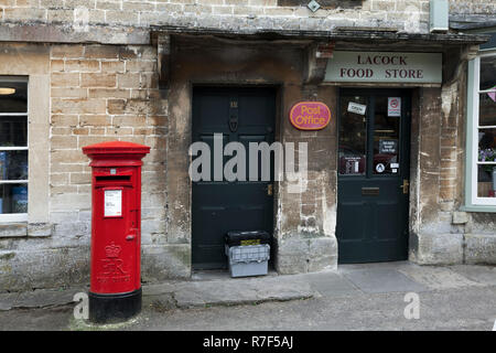 Post, Lacock, Wiltshire, England, Großbritannien, Stockfoto