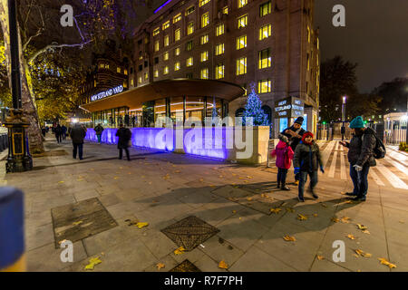 New Scotland Yard, Metropolitan Polizei HQ, Victoria Embankment. London. Großbritannien Stockfoto