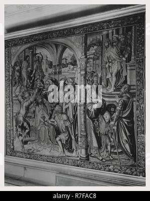 Versuch und Qualen Christi: die Dornenkrönung, Geißelung durch Soldaten und Pilatus Christus den Leuten zeigen, 'Ostentatio Christi" Stockfoto