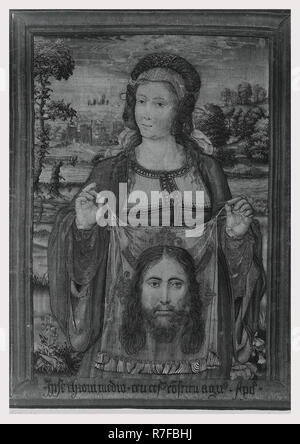 St. Veronica Holding udarium' (Schleier mit Bild des Christus). Stockfoto