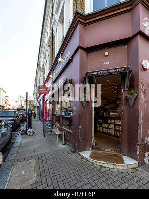 La Piccola, smart Italienische Feinkost auf Stratford Road, Kensington, London. Stockfoto