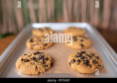 Glutenfreie Kekse mit Alle glutenfreie Zutaten auf service Fach Stockfoto