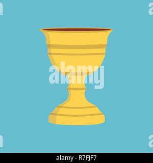 Chalice flache Design Symbol mit blauen Hintergrund. Stock Vektor