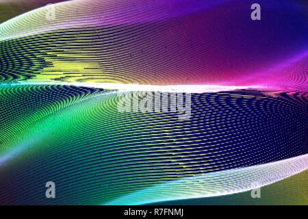 3D Sound Waves, Visual Audio Equalizer. Big Data abstrakte Visualisierung. Stock Vektor