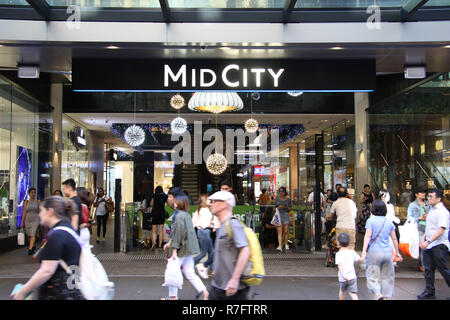 Mitte der Stadt, Pitt Street Mall, Sydney, Australien Stockfoto