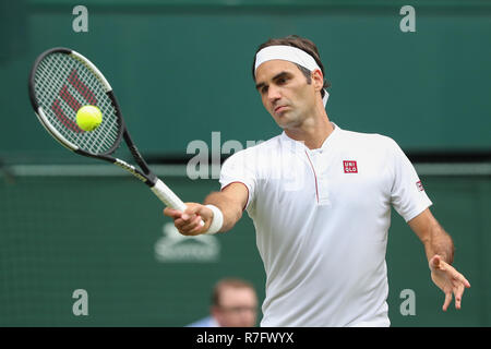 ROGER FEDERER (SUI) Tennis - Wimbledon 2018 - Grand Slam ITF/ATP/WTA-AELTC - London - Grossbritannien - 4. Juli 2018. Stockfoto