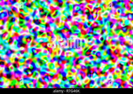 Psychedelic abstrakt Hintergrund mit Kurven und Schleifen Fett, gesättigte Farben Stockfoto