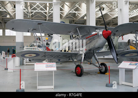 Hawker Fury 1 in Duxford Imperial Air Museum, Duxford, Cambridgeshire, Großbritannien Stockfoto