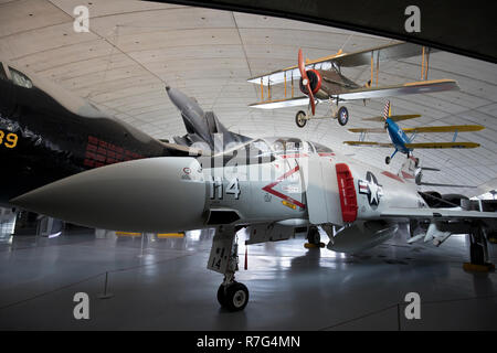 United States F4 Phantom Jet im American Air Museum, Duxford Stockfoto