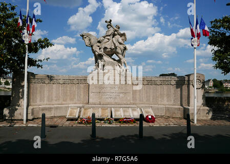 Weltkrieg Memorial in Angers, Maine-et-Loire, Center-Val de Loire, Pays de Loire, Frankreich Stockfoto