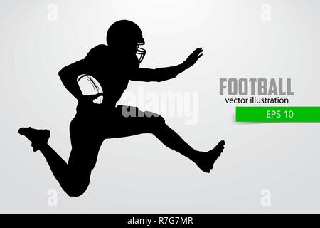 Silhouette einer Fußball-Spieler. Vector Illustration Stock Vektor