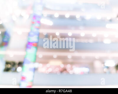 Abstrakte Shopping mall Hintergrund mit Bokeh Stockfoto