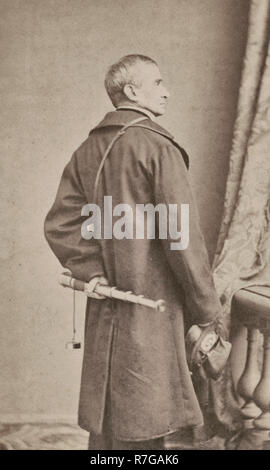 Generalmajor Robert Anderson der regulären Armee Infanterie in Uniform mit Teleskop, ca. 1863 Stockfoto