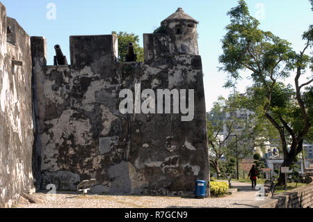 Die historische Monte Fort Schloss, Macau, China. Stockfoto