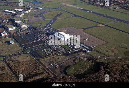 Luftaufnahme des Flughafen Doncaster Sheffield, UK Stockfoto