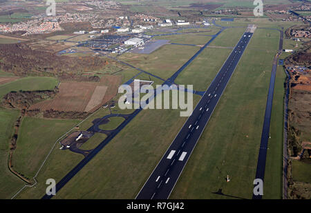 Luftaufnahme des Flughafen Doncaster Sheffield, UK Stockfoto