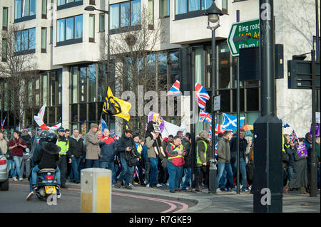 EDL Brexit bedeutet, Ausfahrt März Dec 9 2018 Stockfoto