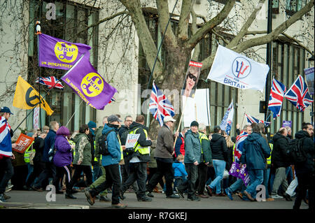 EDL Brexit bedeutet, Ausfahrt März Dec 9 2018 Stockfoto